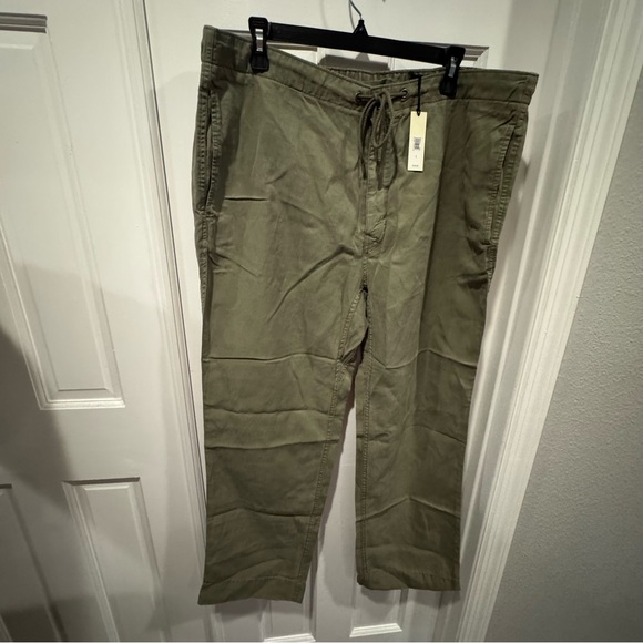 Banana Republic Other - Banana Republic Green Linen-Blend Drawstring Pants | Size L | NWT